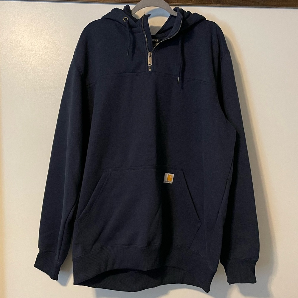 Carhartt Men's Dark Blue Zip Up Sweater
